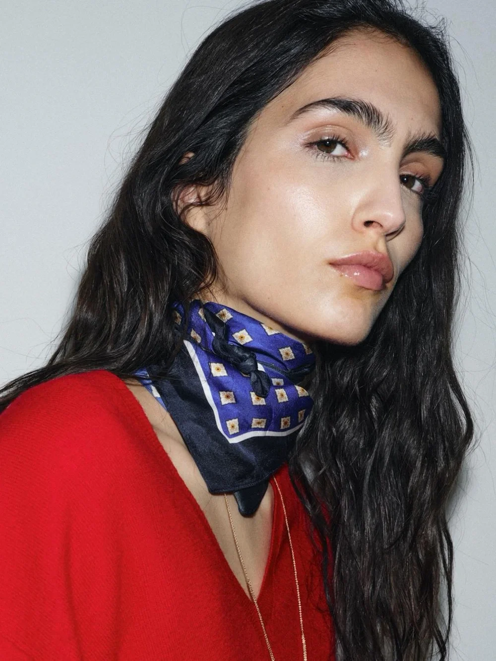 Zara 100% silk scarf, 53 x 53 cm